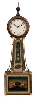 Federal eglomise banjo clock painted a07a5