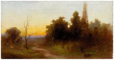 American tonalist landscape, road