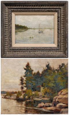 Two New England miniature paintings  a07e6