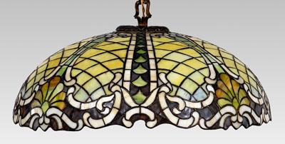 Tiffany style stained glass shade,