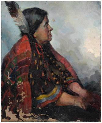 Native American portrait woman a0a61