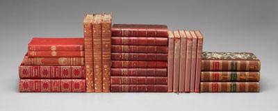 25 leather bound books three half leather a0a77
