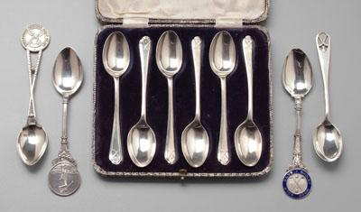 English silver golf spoons all a0a9a