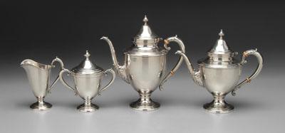 Four piece sterling tea service  a0aaa