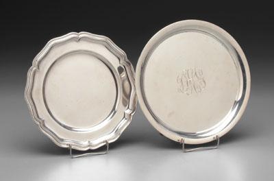 Sterling plate, tray: round plate