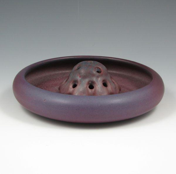 Van Briggle bowl and matching flower b3c96