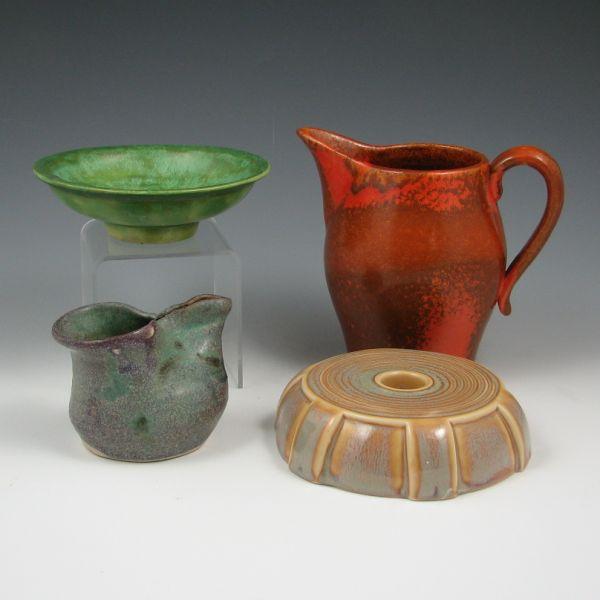 Four pottery pieces including the