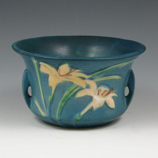 Roseville Zephyr Lily bowl in blue  b3cfb