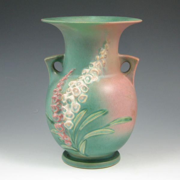 Roseville Foxglove vase in pink and