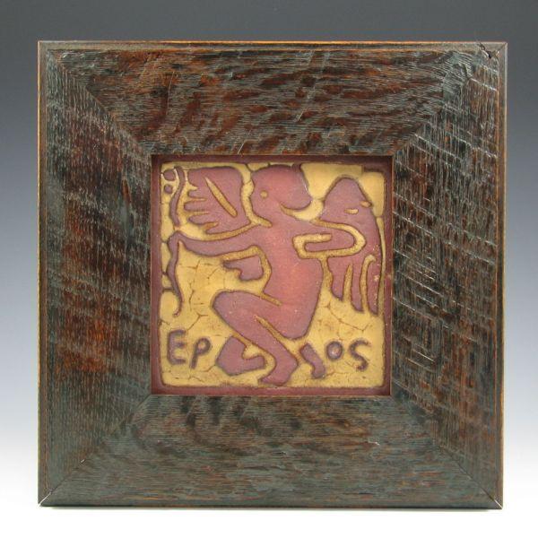 Grueby Eros two-color tile with