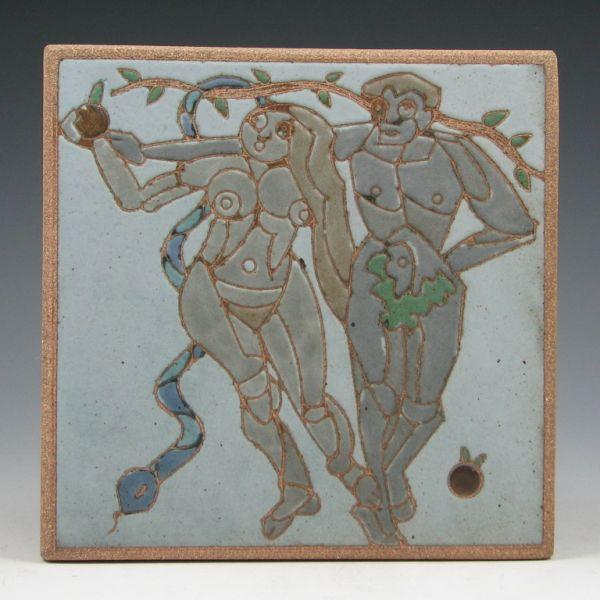 Kurt Wild tile with Adam & Eve