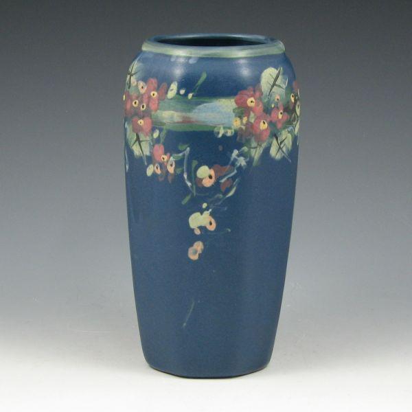 Weller Blue & Decorated Hudson vase