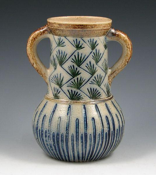 Martin Brothers handled vase with b3ed9