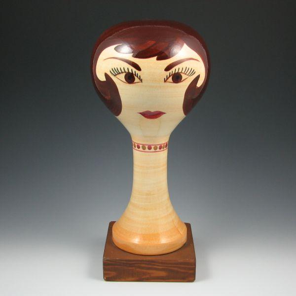 Stangl deco lady wig stand or hat