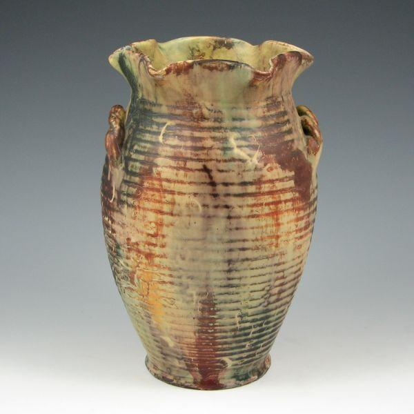 Unusual Weller hand thrown vase b3bf0