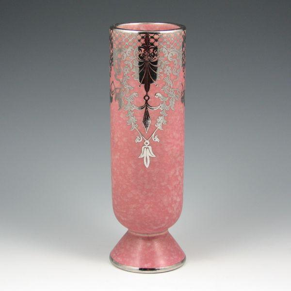 Weller vase in mottled pink matte