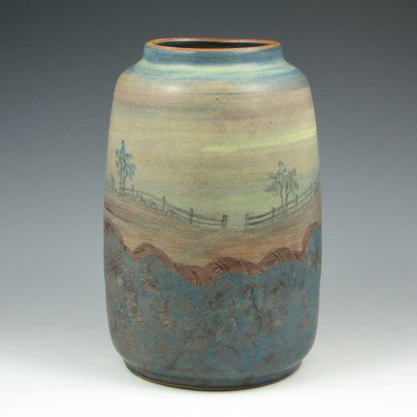 Peters & Reed Scenic Landsun vase.