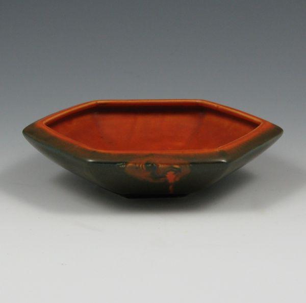 Roseville Hexagon 135-4" low bowl.