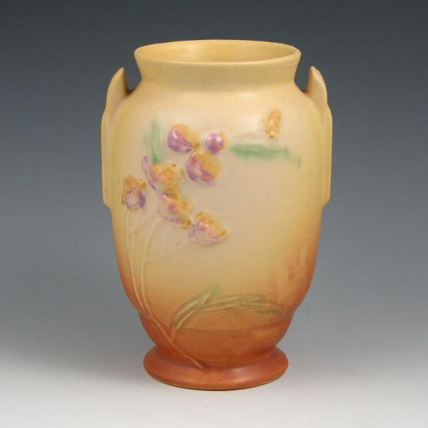 Roseville Ixia vase in yellow and b3c4f