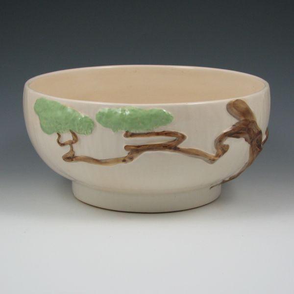Roseville Ming Tree bowl in white  b3c72
