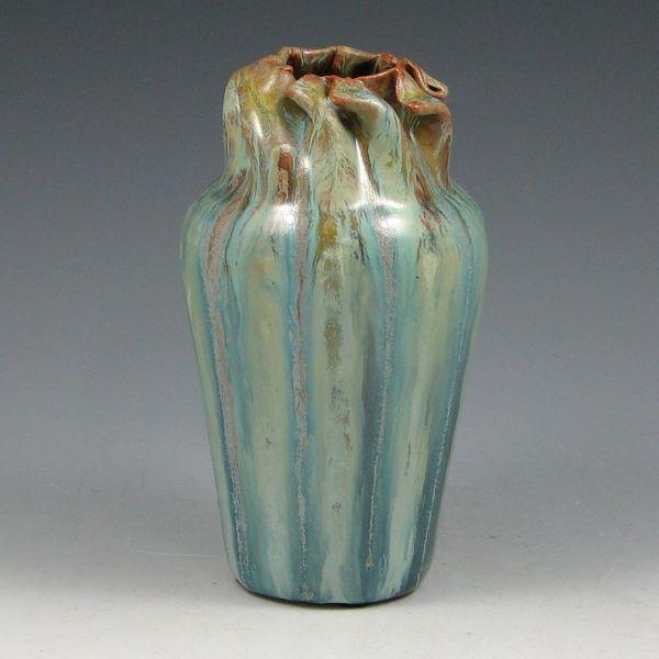 Clark House Pottery green twirl