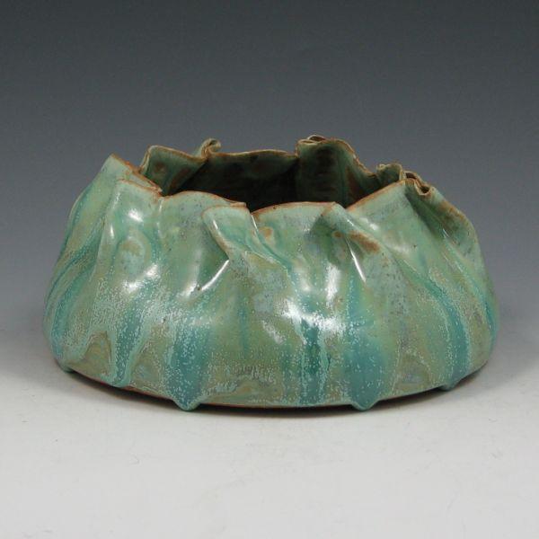 Clark House Pottery green drip b3f13