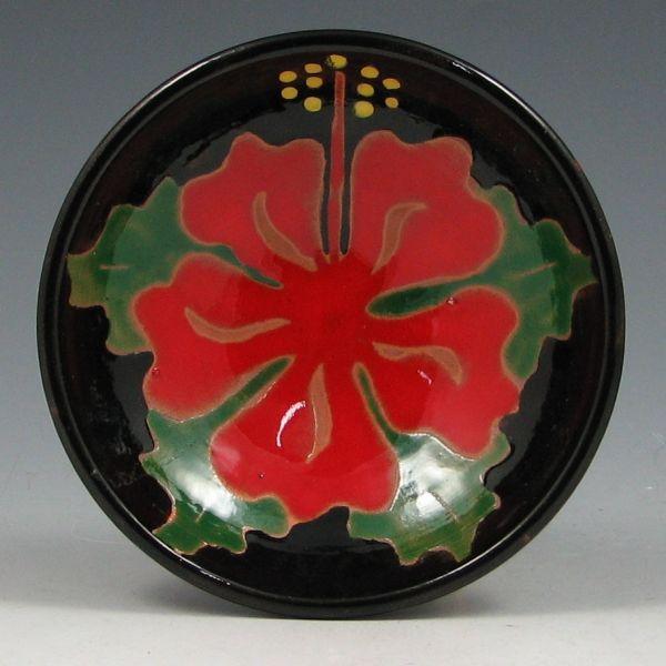 Ajoupa Studio bowl with red flower.