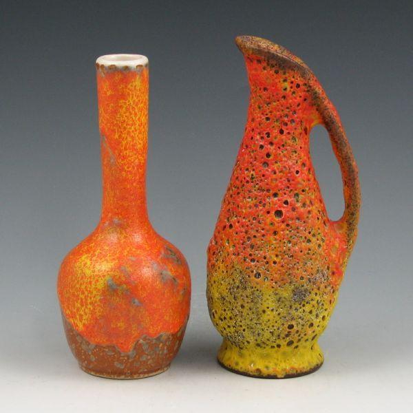 Two (2) contemporary art pottery
