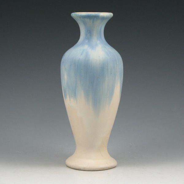Muncie vase with Matte Blue over White