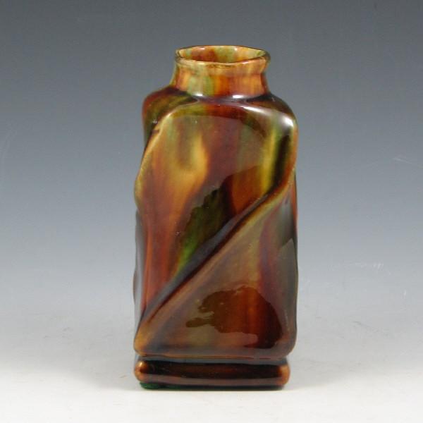 Early blended glaze twist vase