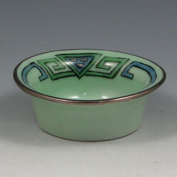 Arts & Crafts bowl with blue and green