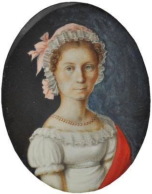 A Miniature Portrait Painting of a Young