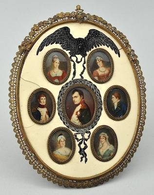 A Group of Framed Napoleonic Miniature b45b7