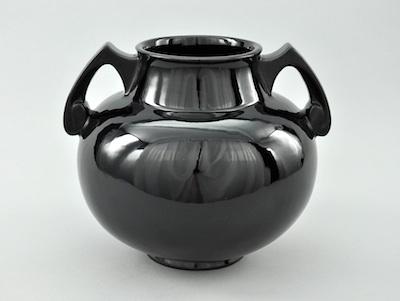 A Roseville Black Jardiniere An attractive