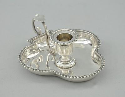 An English Sterling Silver Chamber Candlestick,