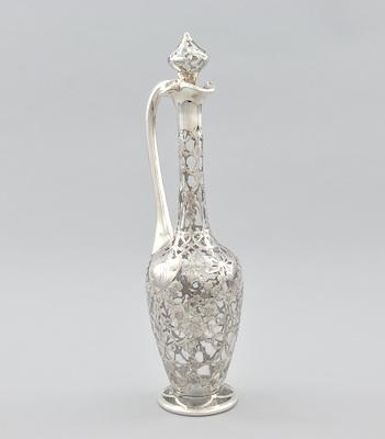 A Silver Overlay Ewer with Stopper b489b