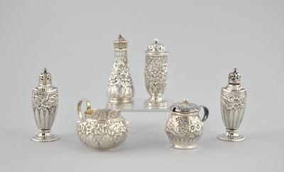 A Group of Tiffany & Co. Repousse Sterling