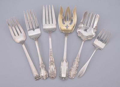 A Lot of Six Sterling Silver Serving