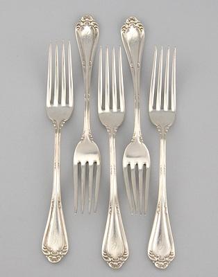 Five Wallace Sterling Silver Forks