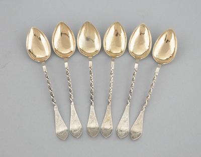 Set of Six Danish Silver Demitasse Spoons