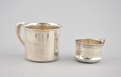 Two Sterling Silver Baby Mugs by