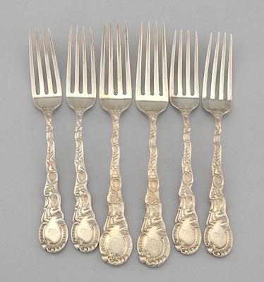 A Set of Six Sterling Silver Luncheon b493e