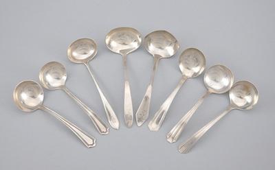 A Lot of Eight Silver Sauce Ladles