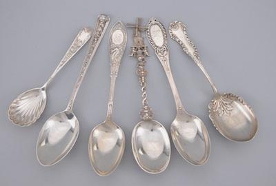 A Lot of Six Silver Serving Spoons b494b