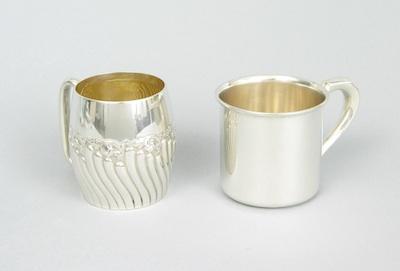 A Lot of Two Sterling Silver Baby Mugs,