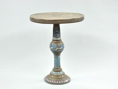 A Champleve Pedestal Table Measuring b498c