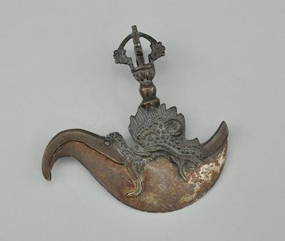 An Antique Tibetan Ceremonial "Phurbu-Cum-Chopper",