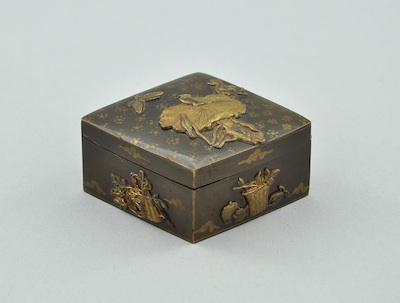 A Japanese Parcel Gilt Metal Box