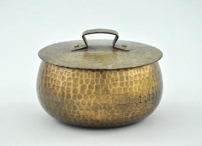 A Roycroft Covered Bowl In hammered