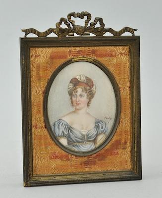 A Miniature Portrait of a Lady on Ivory